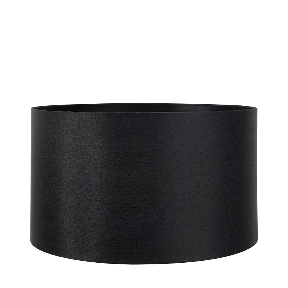 Zara 40cm Black Silk Cylinder Drum Lampshade